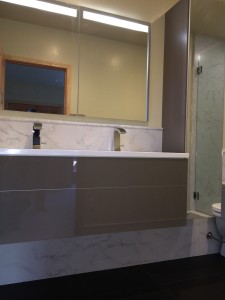 Master Vanity in Easy to Clean Glass