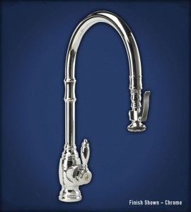 Traditional low flow kitchen faucet available in a myriad of finishes