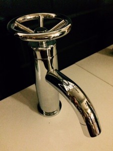 It's been a GREAT week and this faucet is super cool. Taken in the dimly lit showroom at the end of the week and near 8pm. (Like I said: "Working HARD"!